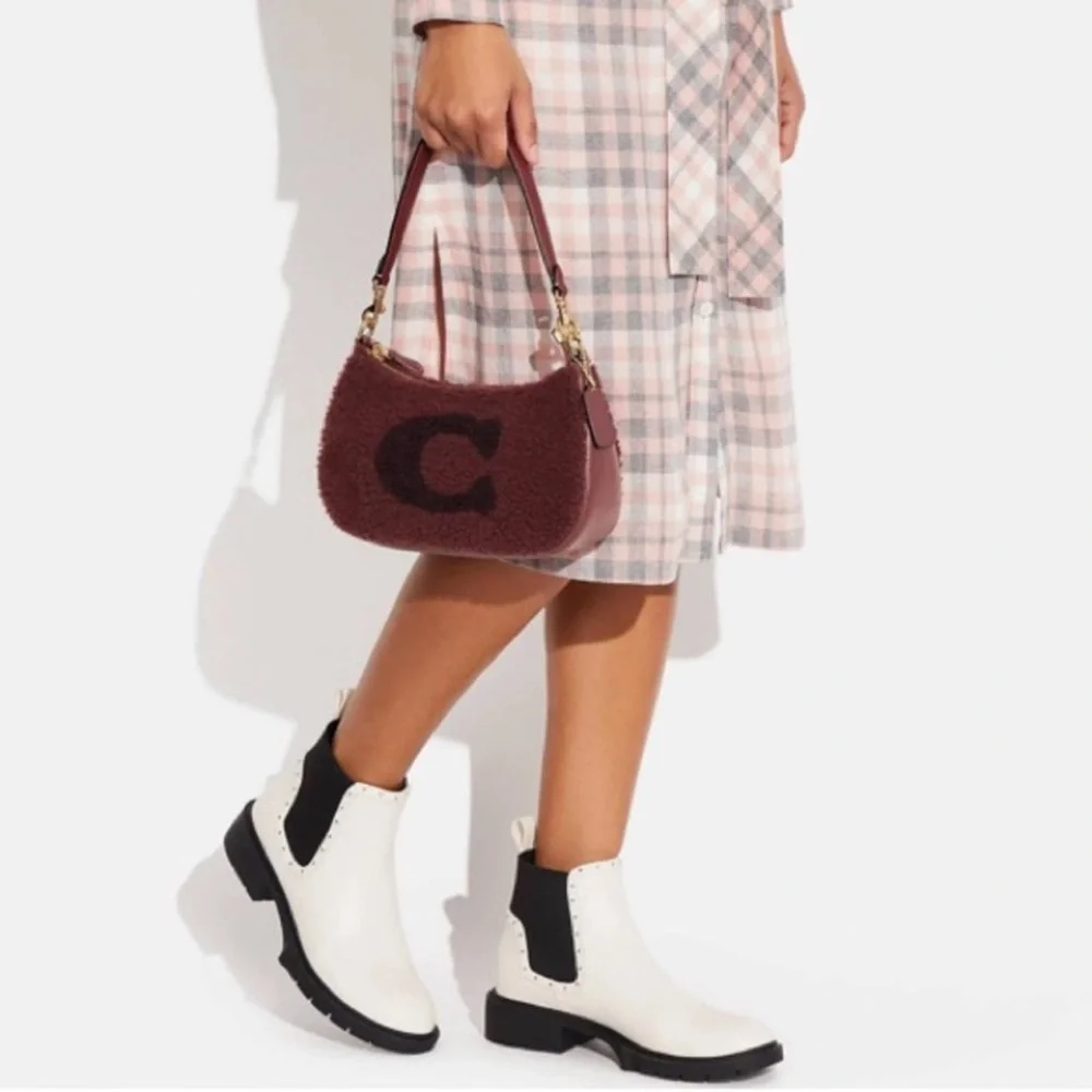 Coach Shearling Terri Mini Shoulder Bag - Picture 1 of 6